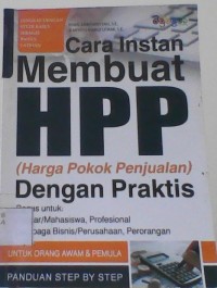 Image of Cara Instan Membuat HPP ( Harga Pokok Penjualan ) Dengan Praktis